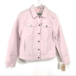 SOLD - Levi’s Vegan Leather Trucker Jacket - Rose